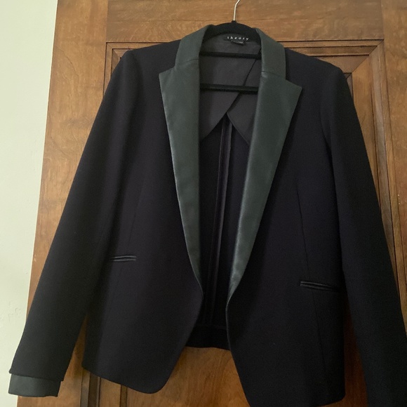 Theory Jackets & Blazers - Theory (genuine) leather trimmed blazer